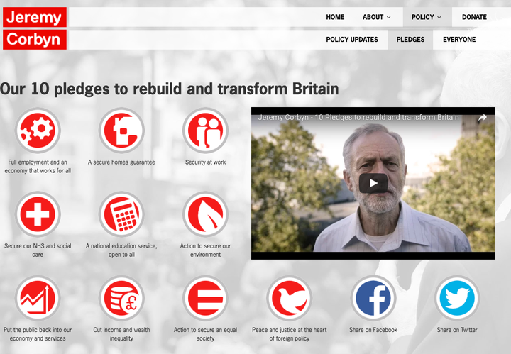 Victory! The 10 pledges from Jeremy Corbyn's leadership campaign.