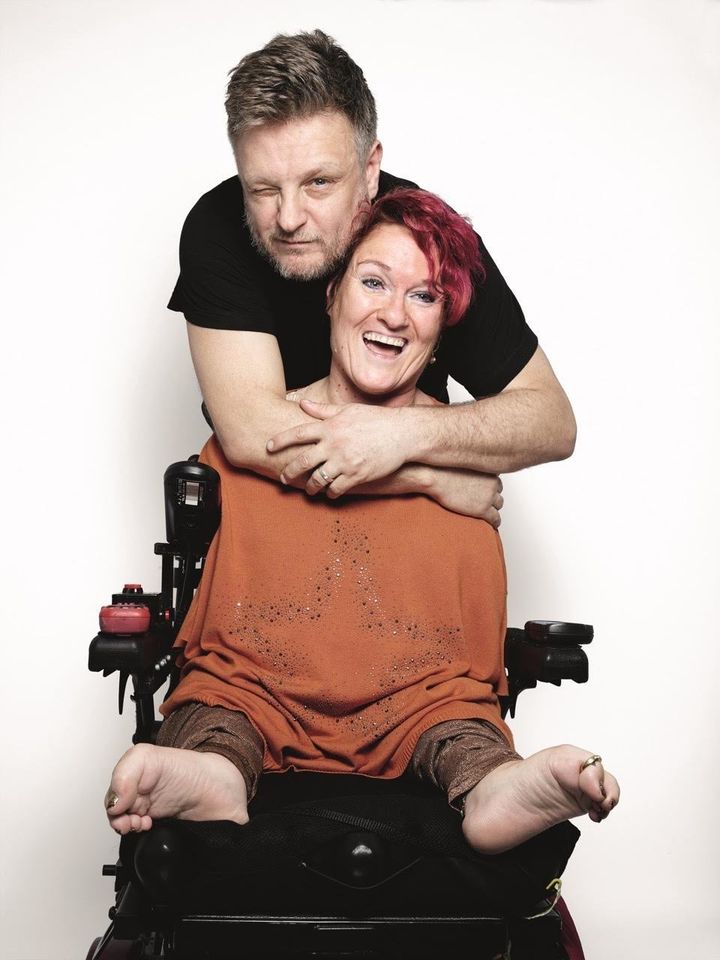 Rankin with Alison Lapper MBE, who was born without arms and was the subject of a sculpture by Mark Quinn, called Alison Lapper pregnant, which was on Trafalgar Square's Fourth Plinth for two years.