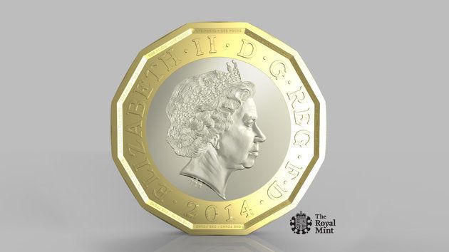 The new pound coin.