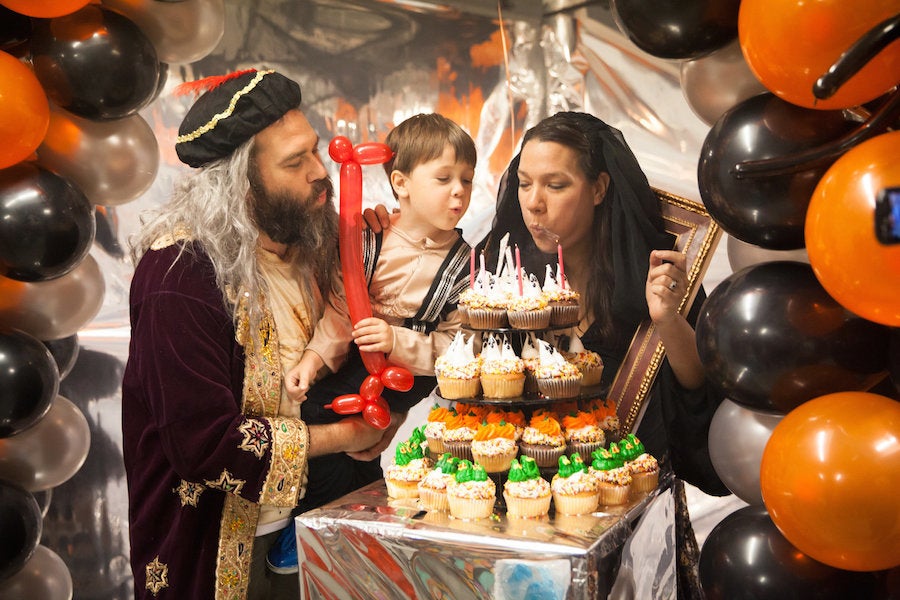 Marni Kotak, "Raising Baby X: Happy 4th Birthday Ajax: Baby X's Silly Spooky House of Mirrors," performance 2015