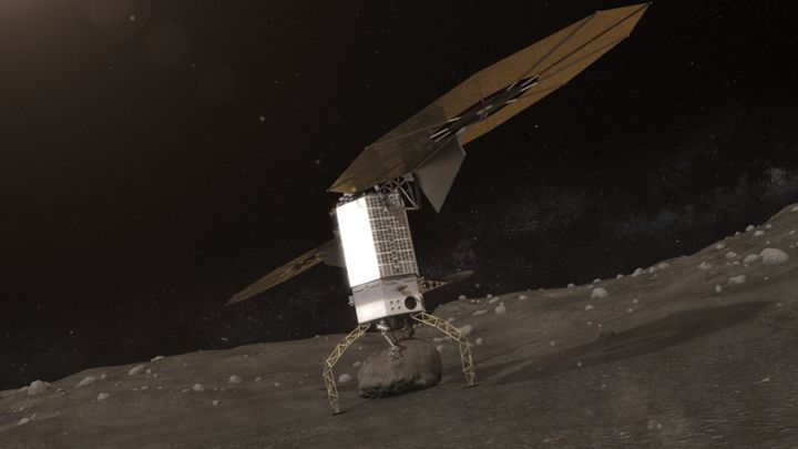 NASA’s current Asteroid Redirect Mission concept envisions a spacecraft grappling a small boulder from a larger asteroid. 