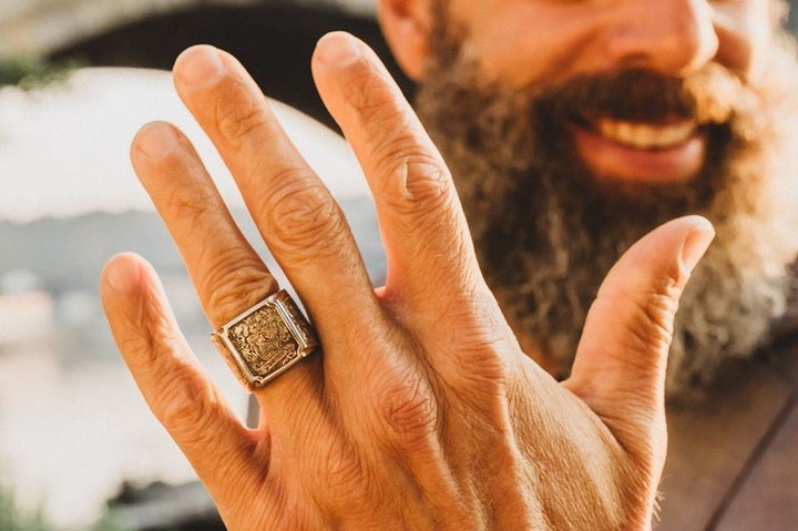 The recreated Dumas family signet ring made the proposal even more meaningful.