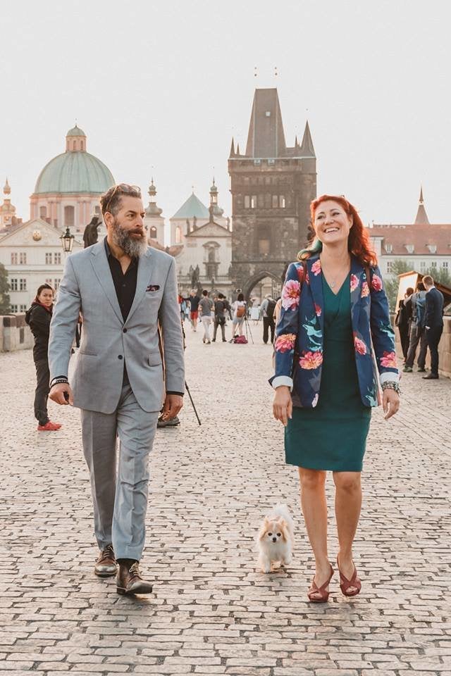 The city was a beautiful backdrop to the proposal.