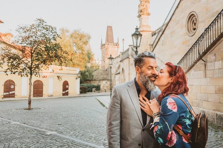A celebratory kiss was in order!