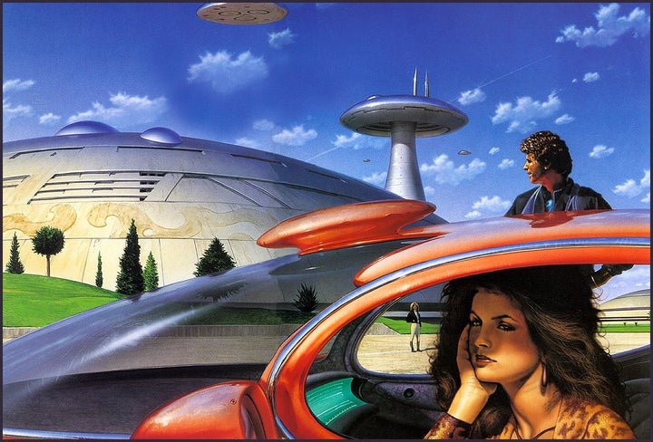 <p>All this cool future stuff, and she could not give less of a crap. Probably just waiting to go get future sushi with Sideburns Guy.</p>