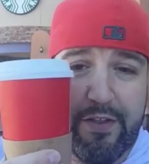 <strong>Joshua Feuerstein claimed Starbucks had intentionally removed 'Christ and Christmas' from its cups last year</strong>
