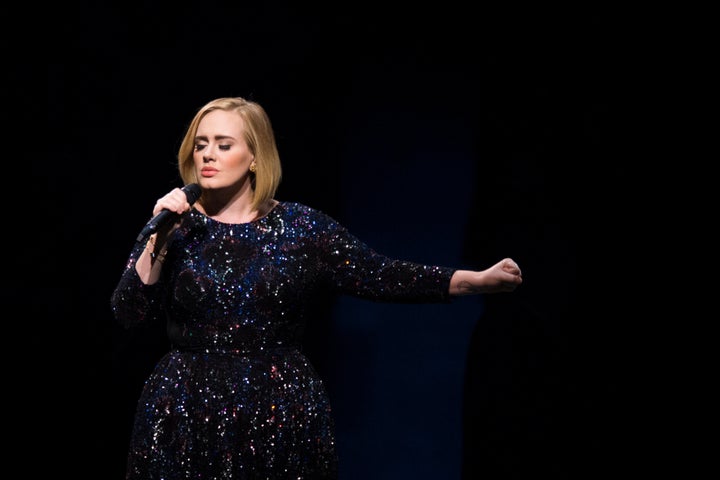 <strong> Adele as we're more used to seeing her</strong>