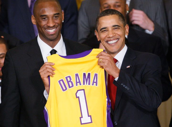 Throwback to 2010: Kobe and Barack Obama.