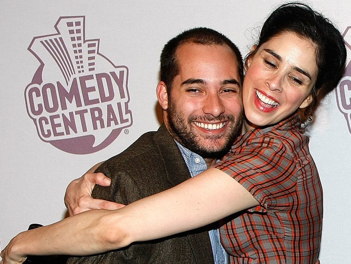 'The Sarah Silverman Program' writer Harris Wittels and comedian Sarah Silverman arrive at Comedy Central's Emmy Awards party at the STK restaurant September 21, 2008 in Los Angeles, California