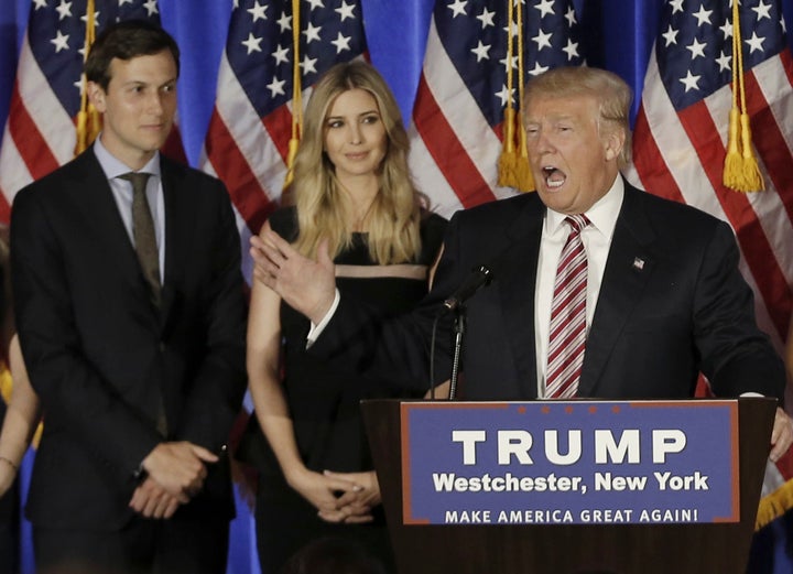 The New York Observer, owned by Donald Trump's son-in-law Jared Kushner (left), was one of the few publications to endorse Trump in the Republican primary.