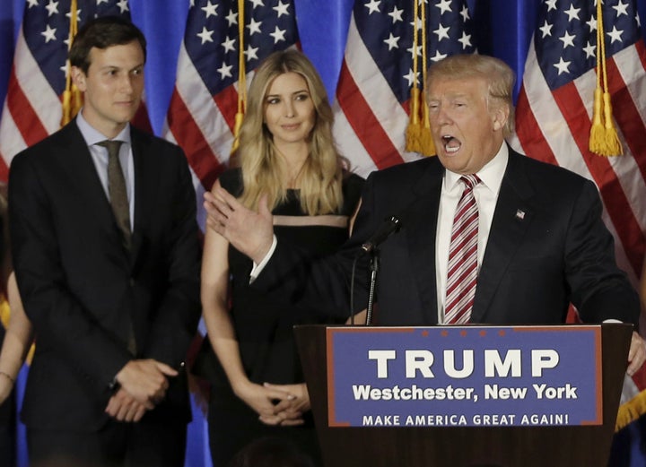 The New York Observer, owned by Donald Trump's son-in-law Jared Kushner (left), was one of the few publications to endorse Tr