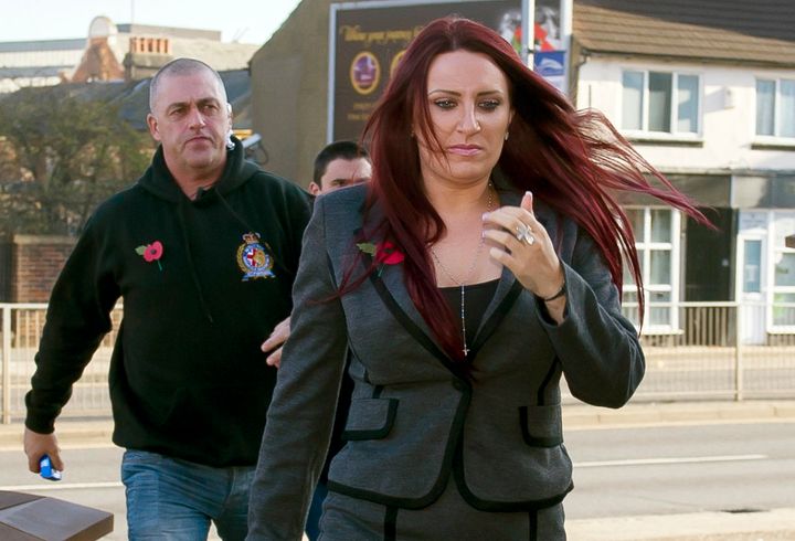 <strong>Deputy leader of Britain First, Jayda Fransen, arrives at Luton Magistrates' Court.</strong>