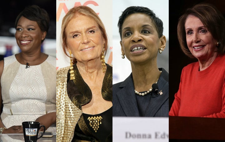 Joy Reid, Gloria Steinem, Donna Edwards and Nancy Pelosi.