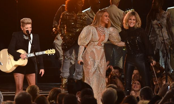 Beyonce took to the stage with the Dixie Chicks for a moment of CMA history