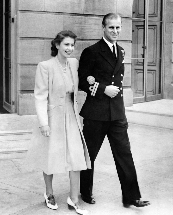 The young Princess Elizabeth and Prince Philip of Greece were engaged in 1947, not knowing their lives were so soon about to change on the death of her father, the King
