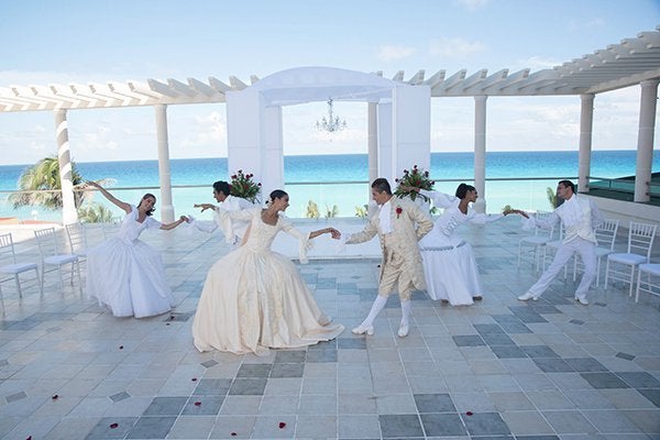 <p><strong>A Film-inspired Wedding at Sandos Cancun Luxury Resort in Cancun, Mexico:</strong> Are you a fan of the 1980s Academy Award-winning film <em>Dangerous Liaisons</em>? Well, this is the wedding package of your dreams: The Dangerous Liaisons wedding package will whisk you and your friends and family away to an 18th century French royal court. Among the hits are enjoying a magical string quartet, a ballet decked out with authentic costumes, and regal lounge areas personalized to your specifications with a menu fit for royalty. (Okay, so maybe the ocean views aren’t authentic, but we’ll let that one slip).</p>