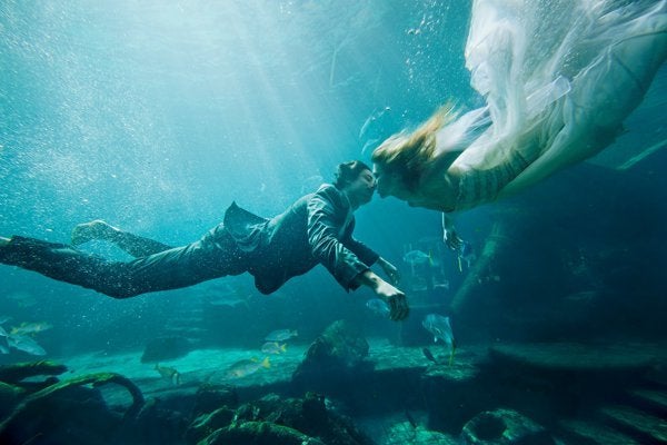 Underwater Wedding in the Ruins Lagoon at Atlantis, Paradise Island: Sure, you could go the white sandy beach route. But if you want to go non-traditional, tie the knot in the legendary “Lost City of Atlantis” during an underwater wedding ceremony. You’ll be hooked up with a certified diver and officiant to carry out the service, plus an hour of underwater photography and videography. P.S. Couples must show proof of driver certification and provide their own diving tanks and equipment, so we’re not talking a casual snorkeling excursion here, folks.