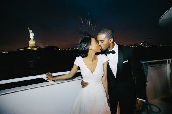 <p><strong>A Yacht Wedding in Manhattan, New York:</strong> Boat aficionados, rejoice! When you say hello to your forever aboard the Atlantica and Manhattan Elite private yachts, you can expect a unique wedding experience unlike any your guests have seen. As your wedding party cruises down the calm and glittering Hudson River, everyone will soak up views of the Statue of Liberty, Brooklyn Bridge, and more standouts of the Big Apple’s landscape.</p>