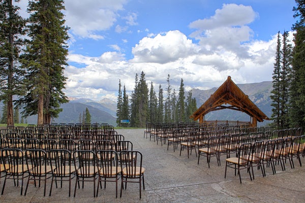 <p><strong>A Ski Nut’s Nuptials at Copper Mountain Resort in Frisco, Colorado: </strong>Drive in, drive out? Pffft. How about ski-in, ski-out? Tie the knot at over 11,000 feet, and then ski down the mountain with your wedding party at Copper Mountain Resort, where you can choose to make your “reception” a post-ceremony chairlift ride and ski with your wedding party and guests. If you prefer, you can skip the sweaty, sporty action while still getting married atop the actual mountain at Solitude Station, peering over the sprawling Tenmile Range. </p>