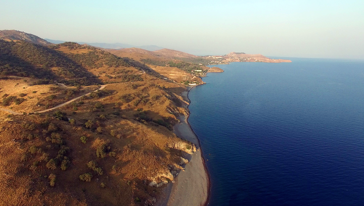 Over the summer months, the coast of Lesbos was empty of both refugees and tourists, who are its main source of revenue. Mean