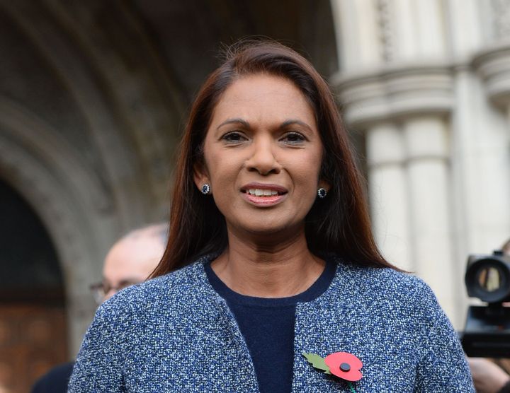 Gina Miller speaks to the media at the High Court in London on Thursday