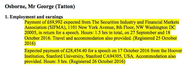 Latest Register of Members' Interests