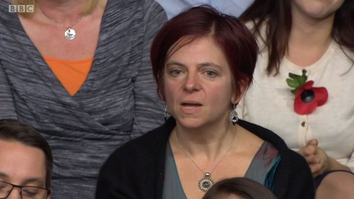 Gorb drew gasps from the Question Time audience, but has now apologised for her comments