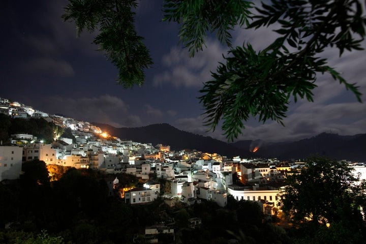 A wildfire can be seen outside of the small town of Ojen in southern Spain. Under a new study, this currently forested region