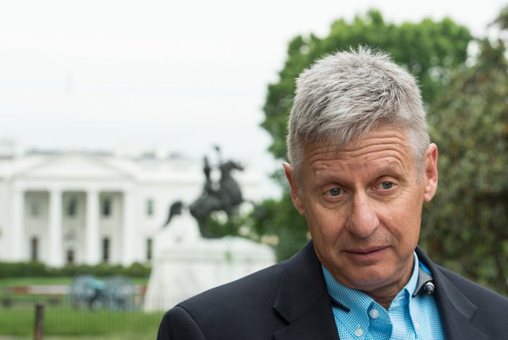 Libertarian presidential nominee Gary Johnson once had record levels of support but is now polling with levels similar to other third-party candidates.