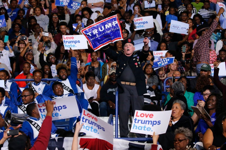 A Donald Trump supporter disrupted remarks by President Barack Obama at a rally Friday for Hillary Clinton in Fayetteville, North Carolina. Obama responded perfectly.