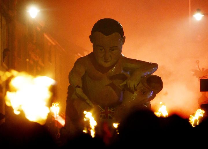 <strong>Last year's effigy of David Cameron</strong>