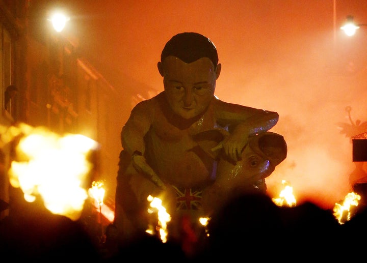 <strong>Last year's effigy of David Cameron</strong>