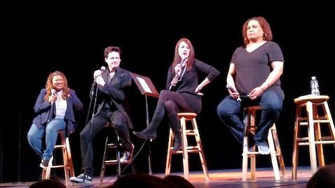 Sexy Liberal Comedy Tour starring: Frances Callier, John Fugelsang, Stephanie Miller and Angela V. Shelton(L to R)