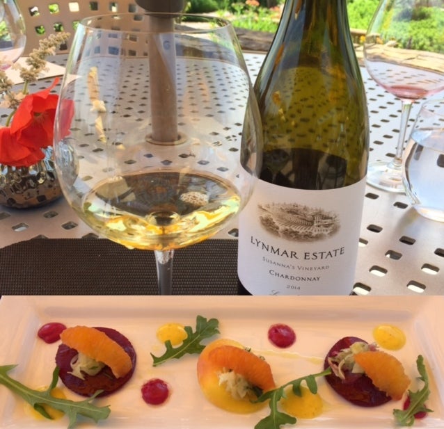 Wine and food pairing at Lynmar Estates