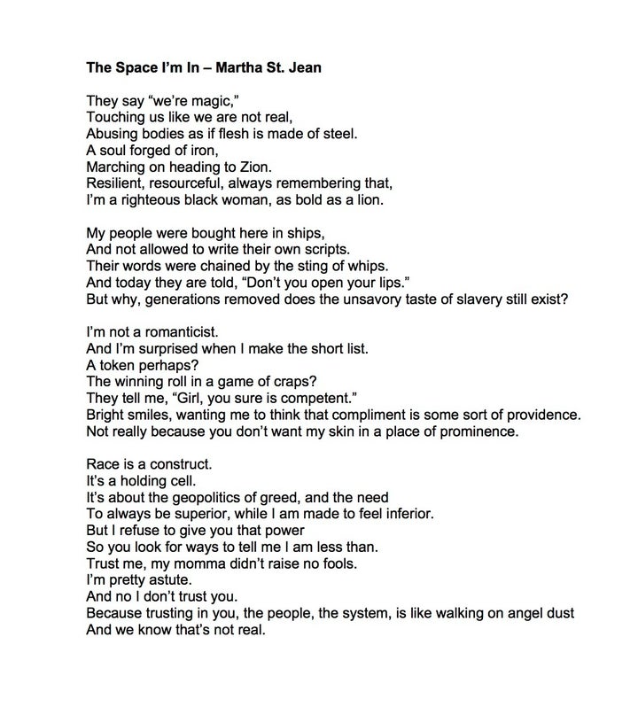 <p>The Space I’m In, Martha St. Jean</p>