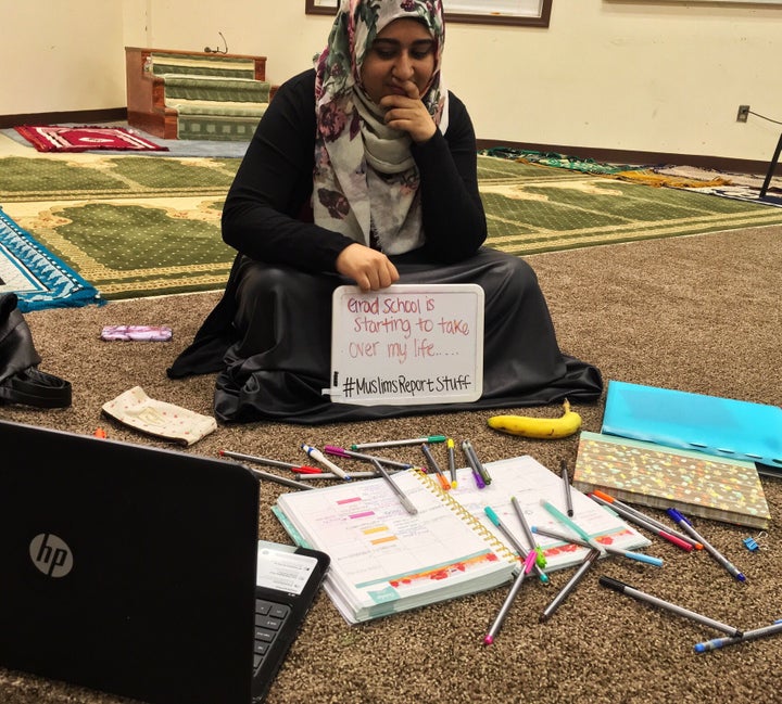 “Grad School is taking over my life... #MuslimsReportStuff”