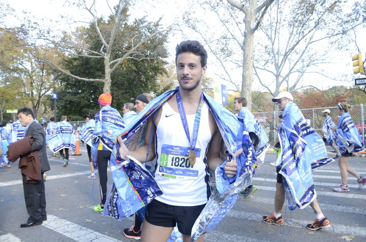 The 2016 New York City Marathon was Alessandro Frati's first marathon.