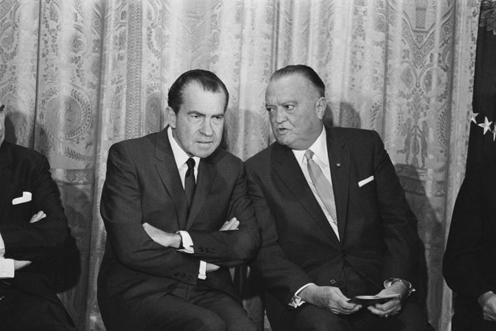 President Richard Nixon and FBI Director J. Edgar Hoover in 1969.