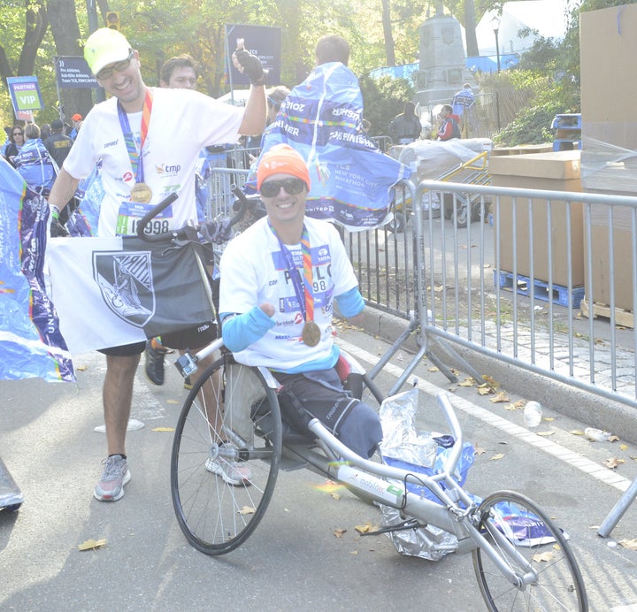 Ivonio Martins, 36, and Paulo Azevedo, 35 traveled from Portugal to race together.