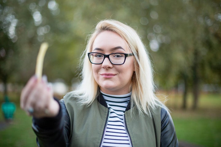 Smith faces a £100 fine for littering for feeding a chip to apigeon 