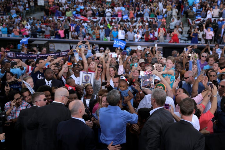 On Sunday, President Barack Obama rallied supporters in Kissimmee, Florida.