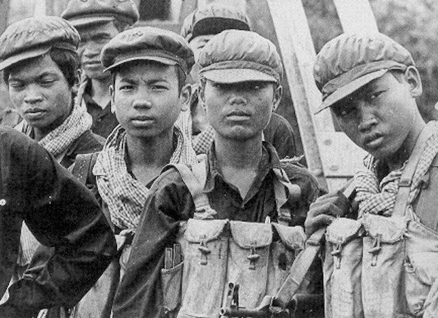 The teenage army that comprised the Khmer Rouge (<a href="http://www.historyplace.com/worldhistory/genocide/khmer-rouge.jpg"