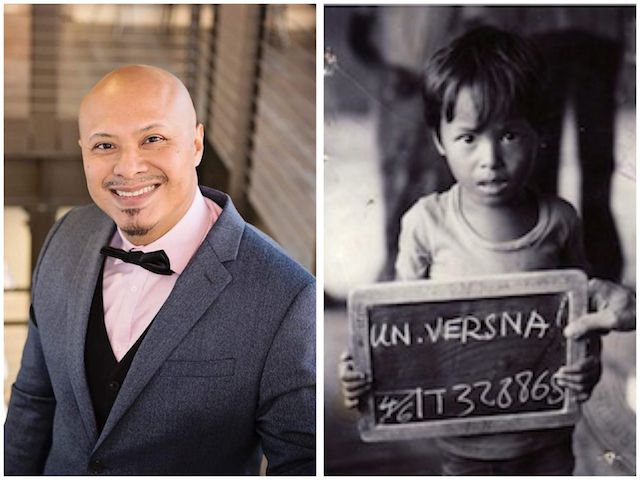 American professor of entrepreneurship, Emad Rahim as a child in the Cambodianconcentration camps (source) and today