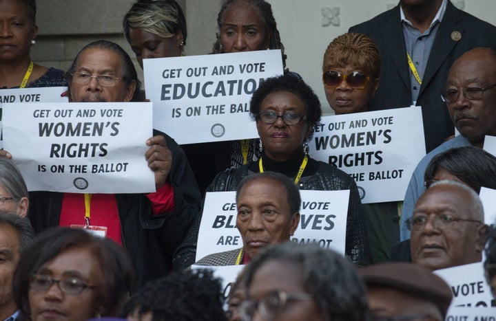 Reverend Barber and the North Carolina NAACP hold a press conference in Raleigh, North Carolina, discussing voting rights and voter suppression in the 2016 election.