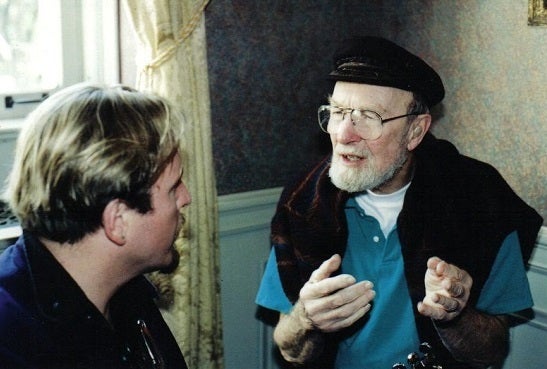 At the feet of the master. Metsa and the late Pete Seeger