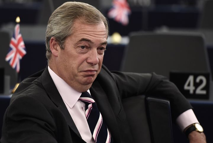<strong>Nigel Farage at the European Council in October.</strong>