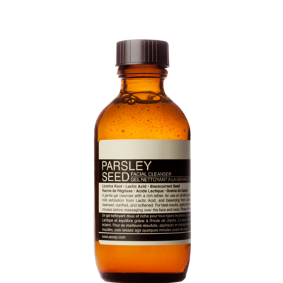 <p><em>Aesop Facial Cleanser, $43, available at </em><a href="http://www.aesop.com/usa/skin-care/cleanse/parsley-seed-facial-cleanser.html" target="_blank">aesop.com</a></p>