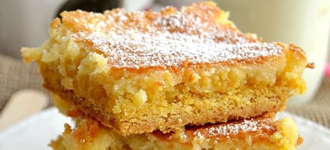 The original recipe for gooey butter cake starts with a combination of butter, sugar and eggs.