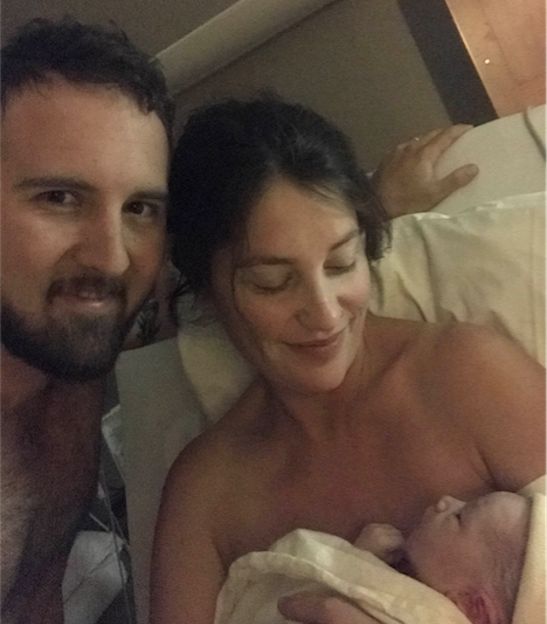 Adelstein and Brandel welcomed a healthy baby girl 14 hours after voting. 