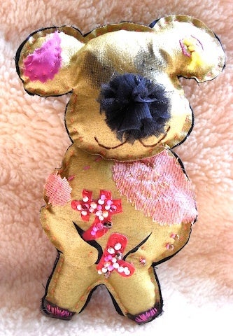 <p>Kuma Puff “Sato” at Building Bridges Art Exchange </p>